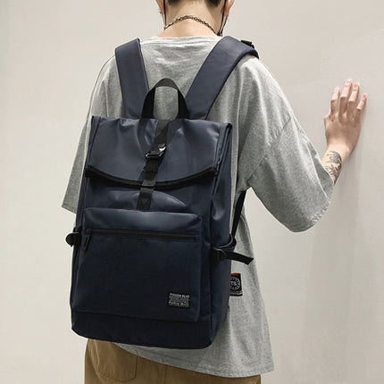 HAOSHUAI 810 Men Simple Leisure Travel Bag Computer Backpack(Blue)-garmade.com