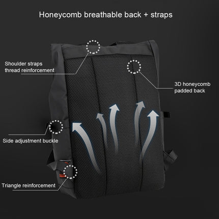 HAOSHUAI 810 Men Simple Leisure Travel Bag Computer Backpack(Black)-garmade.com
