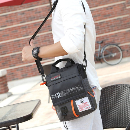 HAOSHUAI 206-1 Men Handheld Crossbody Bag Outdoor Waterproof Cloth Bag(Black)-garmade.com