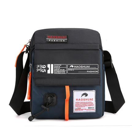 HAOSHUAI 206 Men Crossbody Bag Sports Casual Shoulder Bag(Dark Blue)-garmade.com