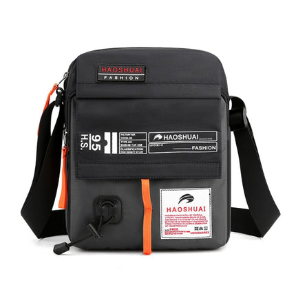 HAOSHUAI 206 Men Crossbody Bag Sports Casual Shoulder Bag(Grey)-garmade.com