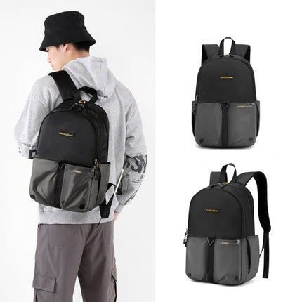 HAOSHUAI 6815 Outdoor Travel Backpack Men Business Computer Notebook Backpack(Black)-garmade.com