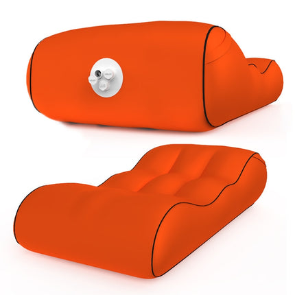 1832B Outdoor Portable One-Touch Automatic Inflatable Sofa Foldable Seat(Orange)-garmade.com