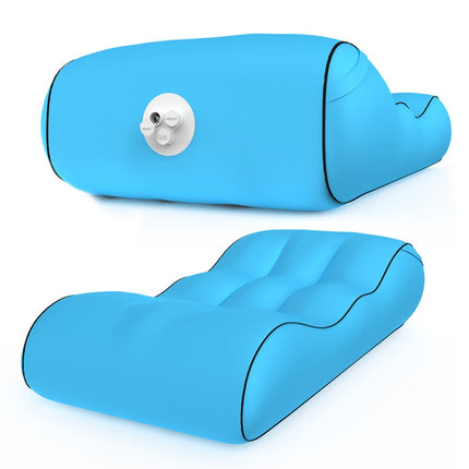 1832B Outdoor Portable One-Touch Automatic Inflatable Sofa Foldable Seat(Sky Blue)-garmade.com
