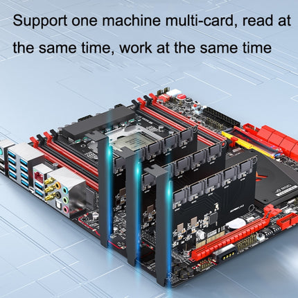 PCIE X1 To 10 Ports SATA3.0 Rotary Card Computer Desktop Solid State Hard Disk-garmade.com