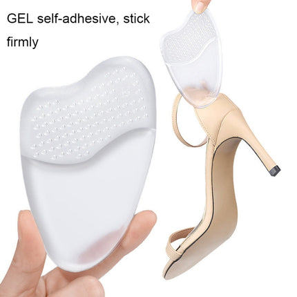 2pairs GEL Sweat-absorbing and Breathable Forefoot Pad High Heels Anti-slip Mat(Flannel Apricot)-garmade.com
