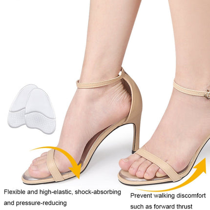 2pairs GEL Sweat-absorbing and Breathable Forefoot Pad High Heels Anti-slip Mat(Flannel Apricot)-garmade.com