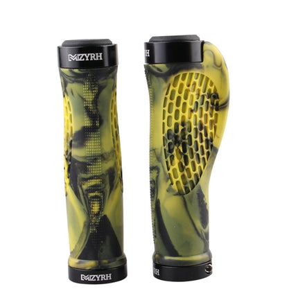 MZYRH 1pair Mountain Bike Bicycle Handlebar Grips Protective Covers(Black and Yellow)-garmade.com