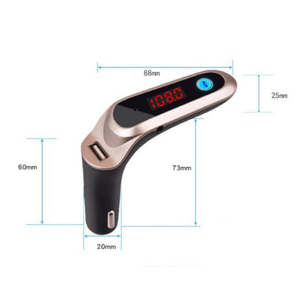 S7 Smart Digital Display Music Player Calling Car Charger, Color: Silver-garmade.com