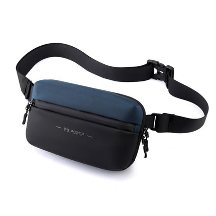 HAOSHUAI 2111 Men Chest Bag Outdoor Travel Waist Bag Minimalist Shoulder Bag(Dark Blue)-garmade.com