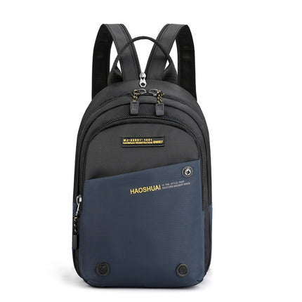 HAOSHUAI 6800 Leisure Sports Breast Bag Multi-Functional Shoulder Bag(Dark Blue)-garmade.com