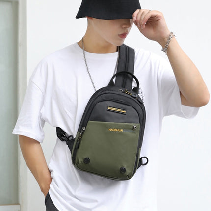 HAOSHUAI 6800 Leisure Sports Breast Bag Multi-Functional Shoulder Bag(Army Green)-garmade.com