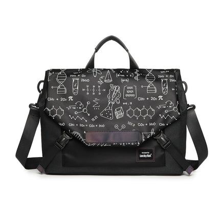 LUCKYBAT Laptop Bag Airbag Anti-drop Crossbody Handbag, Size: S 13.3-16 Inch(Black Equation)-garmade.com