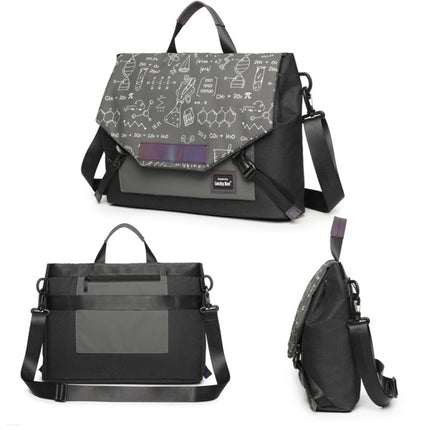LUCKYBAT Laptop Bag Airbag Anti-drop Crossbody Handbag, Size: S 13.3-16 Inch(Black Equation)-garmade.com
