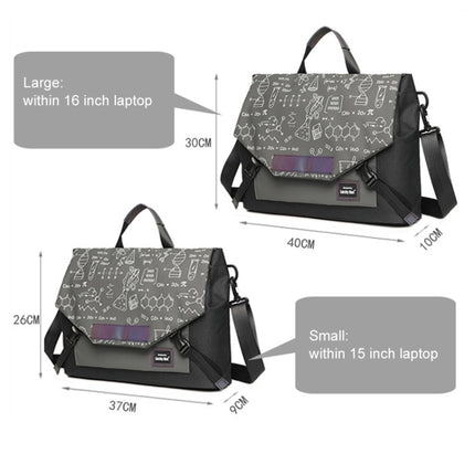 LUCKYBAT Laptop Bag Airbag Anti-drop Crossbody Handbag, Size: S 13.3-16 Inch(Khaki White)-garmade.com