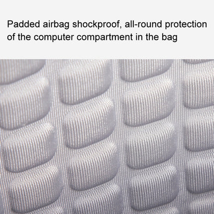 LUCKYBAT Laptop Bag Airbag Anti-drop Crossbody Handbag, Size: L 16 Inch(Black Lightning)-garmade.com