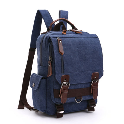 Outdoor Travel Messenger Canvas Chest Bag, Color: Dark Blue Backpack-garmade.com