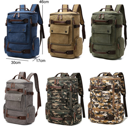 Travel Canvas Large Capacity Computer Backpack(Yellow Camouflage)-garmade.com