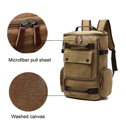Travel Canvas Large Capacity Computer Backpack(Green Camouflage)-garmade.com