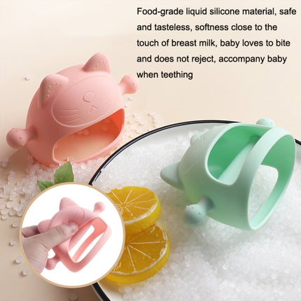 Baby Anti-eating Hand Cover Boiled Silicone Soothing Teeth Stick(Pink)-garmade.com
