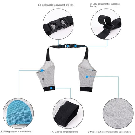 Pet Knee Pads Breathable Dog Elbow Brace Front Leg Brace, Size: S(Gray Black)-garmade.com