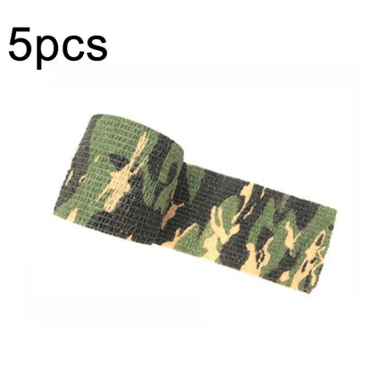 4.5m X 5cm Self-Adhesive Non-Woven Outdoor Camouflage Tape Bandage(Jungle Camouflage No. 1)-garmade.com