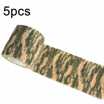 4.5m X 5cm Self-Adhesive Non-Woven Outdoor Camouflage Tape Bandage(Grass Campaign No. 3)-garmade.com