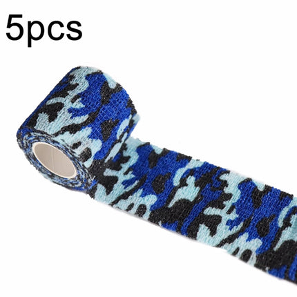 4.5m X 5cm Self-Adhesive Non-Woven Outdoor Camouflage Tape Bandage(Ocean Camouflage No. 4)-garmade.com