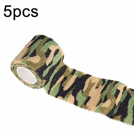 4.5m X 5cm Self-Adhesive Non-Woven Outdoor Camouflage Tape Bandage(Wetland Camouflage No. 6)-garmade.com