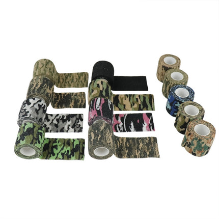 4.5m X 5cm Self-Adhesive Non-Woven Outdoor Camouflage Tape Bandage(Snow Black and White Camouflage No. 7)-garmade.com