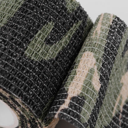 4.5m X 5cm Self-Adhesive Non-Woven Outdoor Camouflage Tape Bandage(Jungle Camouflage No. 1)-garmade.com