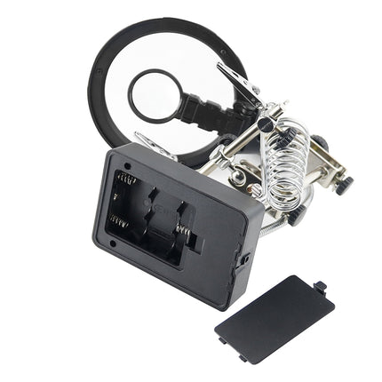 16129-C 2.5X/7.5X/10X LED Lighting Auxiliary Bracket Maintenance Magnifier(EU Plug)-garmade.com
