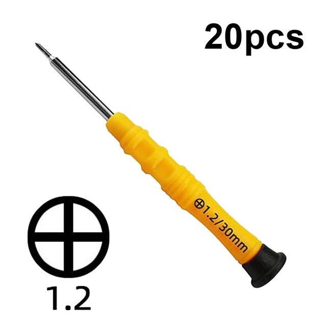 20pcs Mini Screwdriver Anti-Slip Mobile Phone Disassembly Maintenance Tools, Series: 1.2 Phillips-garmade.com