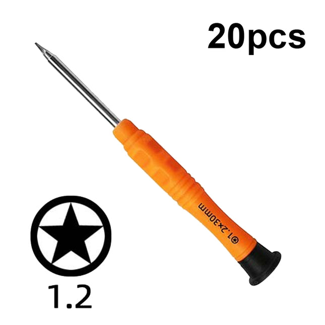 20pcs Mini Screwdriver Anti-Slip Mobile Phone Disassembly Maintenance Tools, Series: 1.2 Five Star-garmade.com