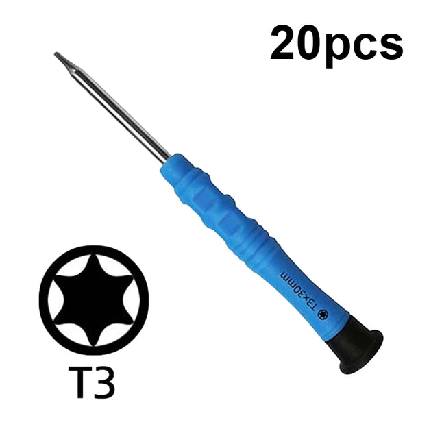 20pcs Mini Screwdriver Anti-Slip Mobile Phone Disassembly Maintenance Tools, Series: T3-garmade.com