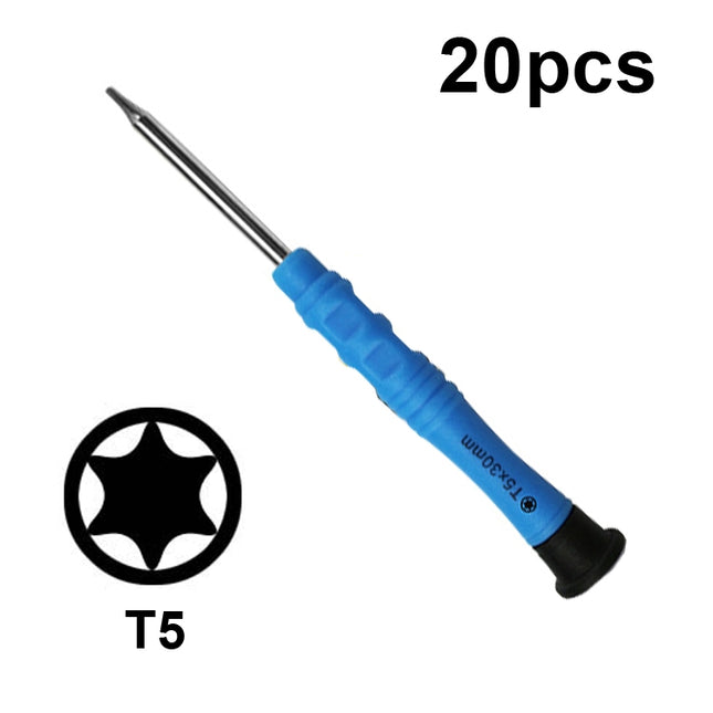 20pcs Mini Screwdriver Anti-Slip Mobile Phone Disassembly Maintenance Tools, Series: T5-garmade.com
