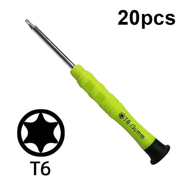 20pcs Mini Screwdriver Anti-Slip Mobile Phone Disassembly Maintenance Tools, Series: T6-garmade.com