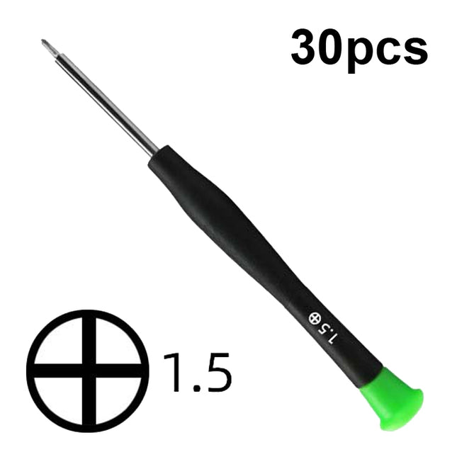 30pcs Color Hat Screw Batch Digital Mobile Phone Clock Maintenance Tool, Series: 1.5 Phillips-garmade.com
