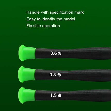 30pcs Color Hat Screw Batch Digital Mobile Phone Clock Maintenance Tool, Series: 0.8 Five Star-garmade.com