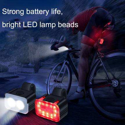 Bicycle Light USB Charging Outdoor LED Riding Lamp Set, Style: Front Light+Tail Light-garmade.com