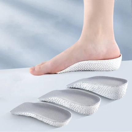 3pairs Boost Half Height Increase Shoe Insoles For Men Women,Spec: 1.5cm Black(Free Size)-garmade.com