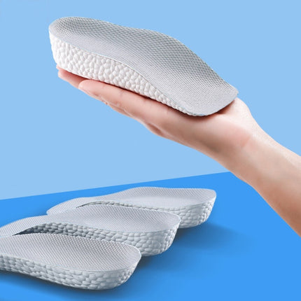3pairs Boost Half Height Increase Shoe Insoles For Men Women,Spec: 2.5cm Black(Free Size)-garmade.com