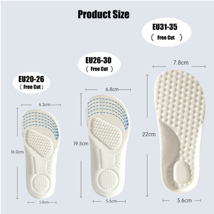 6pairs Children Foam Insoles Soft Breathable Cuttable Sports Insoles Basic Model(26-27)-garmade.com