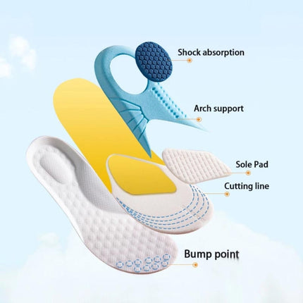 6pairs Children Foam Insoles Soft Breathable Cuttable Sports Insoles Upgrade(20-21)-garmade.com