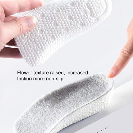 2pairs 2.5cm Cashmere Boost Height Increased Half Insoles Warm Insoles(Gray)-garmade.com