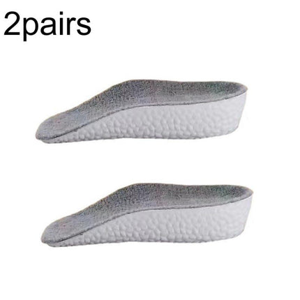 2pairs 3.5cm Cashmere Boost Height Increased Half Insoles Warm Insoles(Gray)-garmade.com