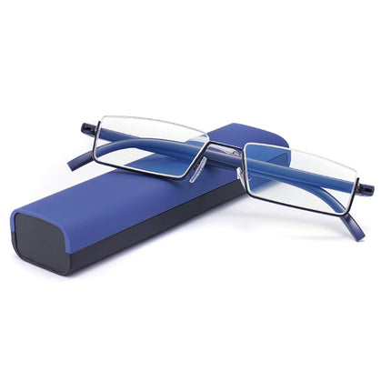 TR90 Seniors Clear Glasses With Portable Case Lightweight Presbyopic Glasses, Degree: +1.00(Blue)-garmade.com