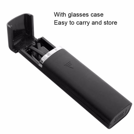 TR90 Seniors Clear Glasses With Portable Case Lightweight Presbyopic Glasses, Degree: +3.50(Brown)-garmade.com