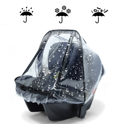 Baby Safety Seat Rain Cover Transparent EVA Stroller Baby Carriage Rain Cover-garmade.com
