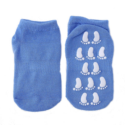 4pairs Anti-slip Dotted Rubber Trampoline Socks Toddler Socks For Children 1-5 Years Old(Sapphire)-garmade.com